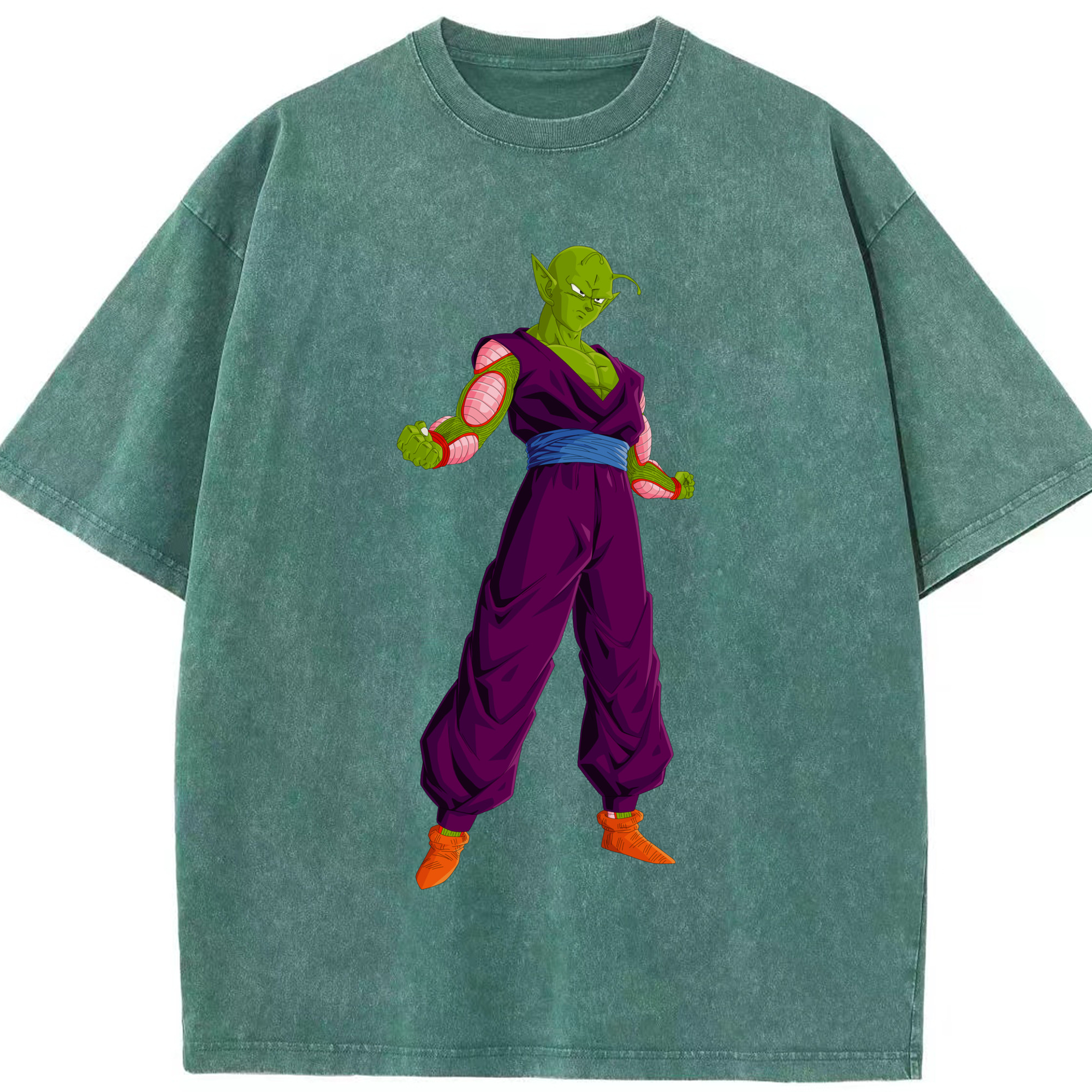 （画像用） ドラゴンボール ピッコロ DRAGON BALL Piccolo 綿100% ヴィンテージ風 半袖Tシャツ（フロントプリント）